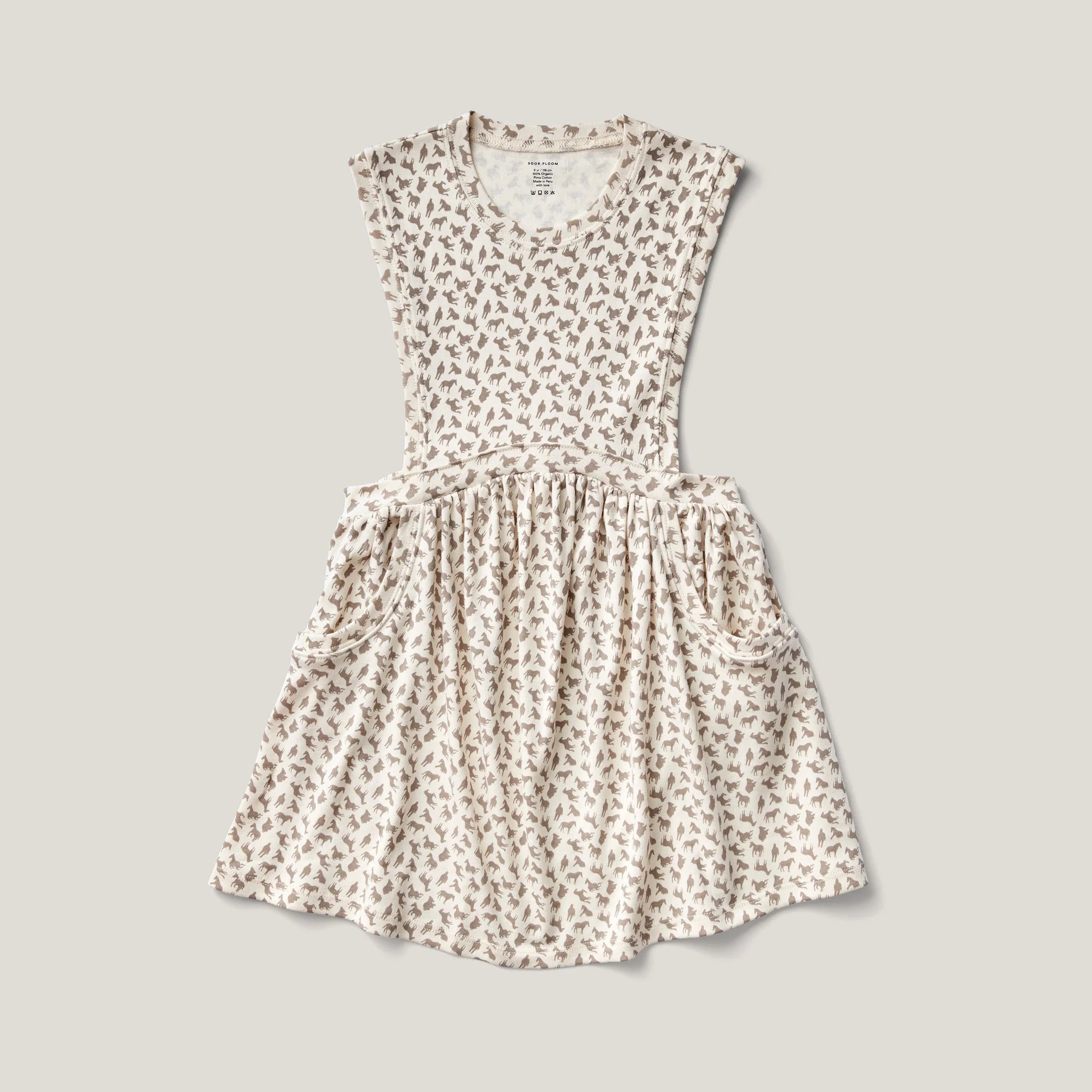 Soor Ploom, Dunes Dress, Horse Print, Morel