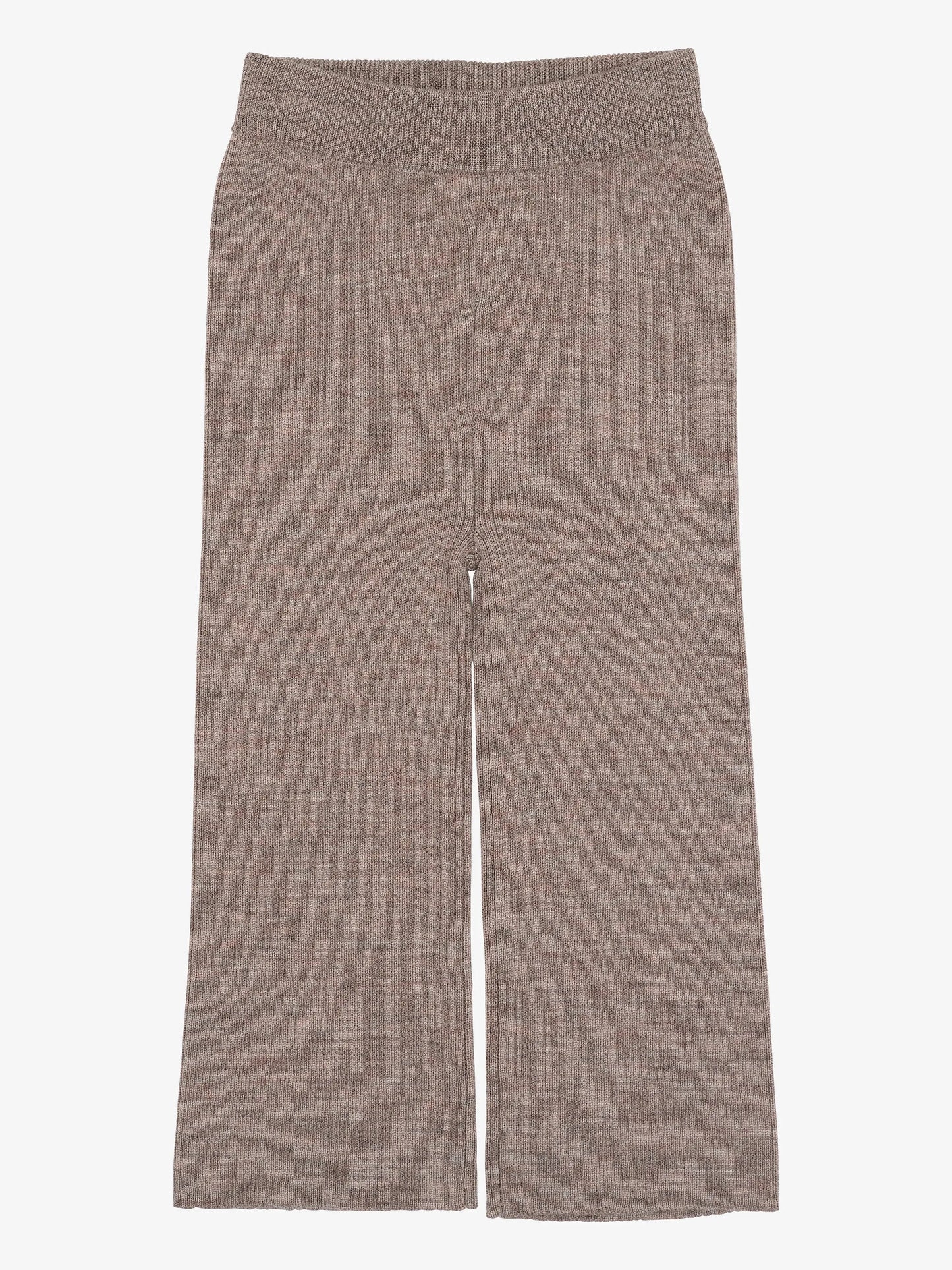 Merino Wide Rib Pants, Natural Melange