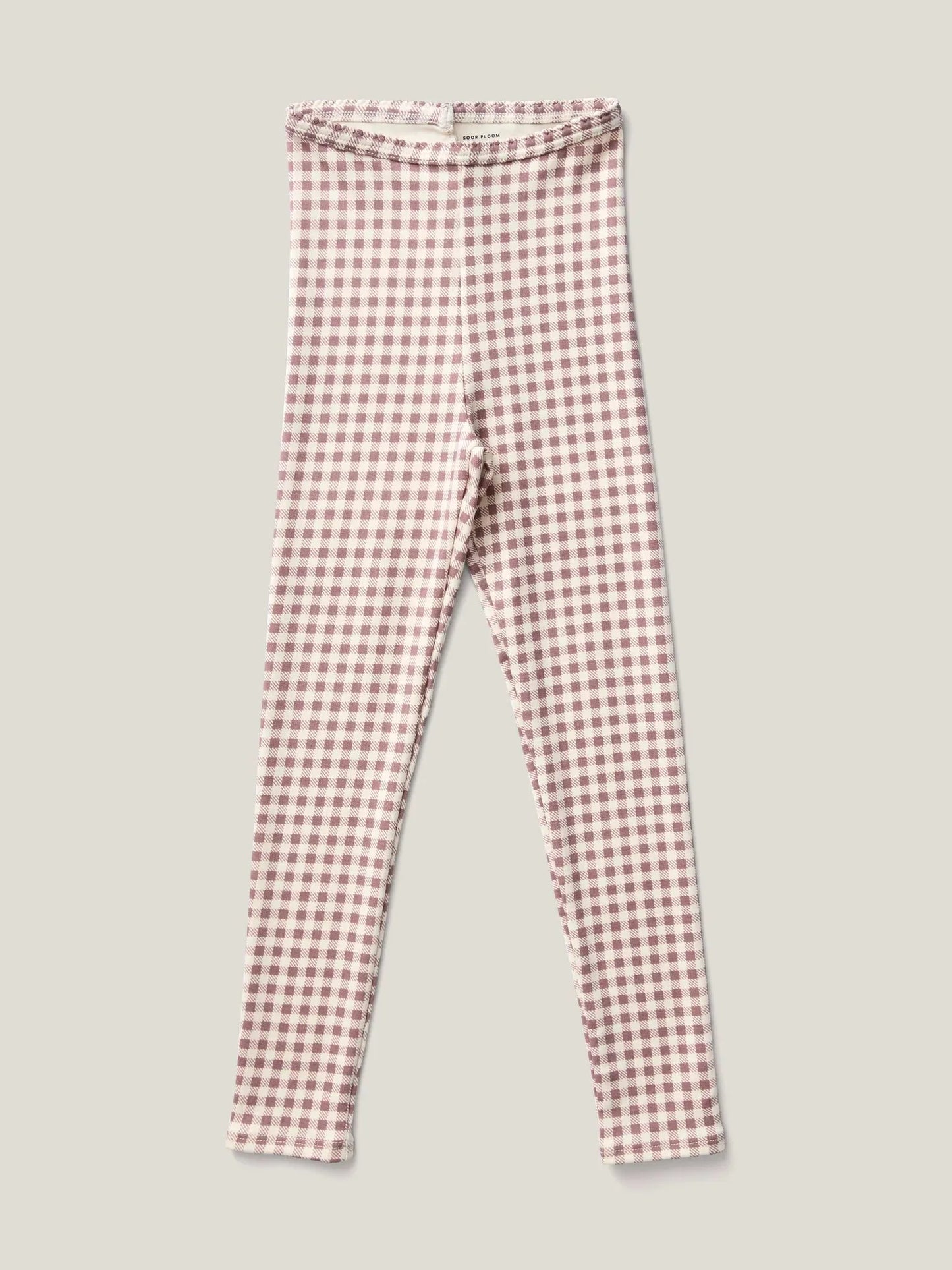 Stretch Leggings, Gingham Print, Cherry