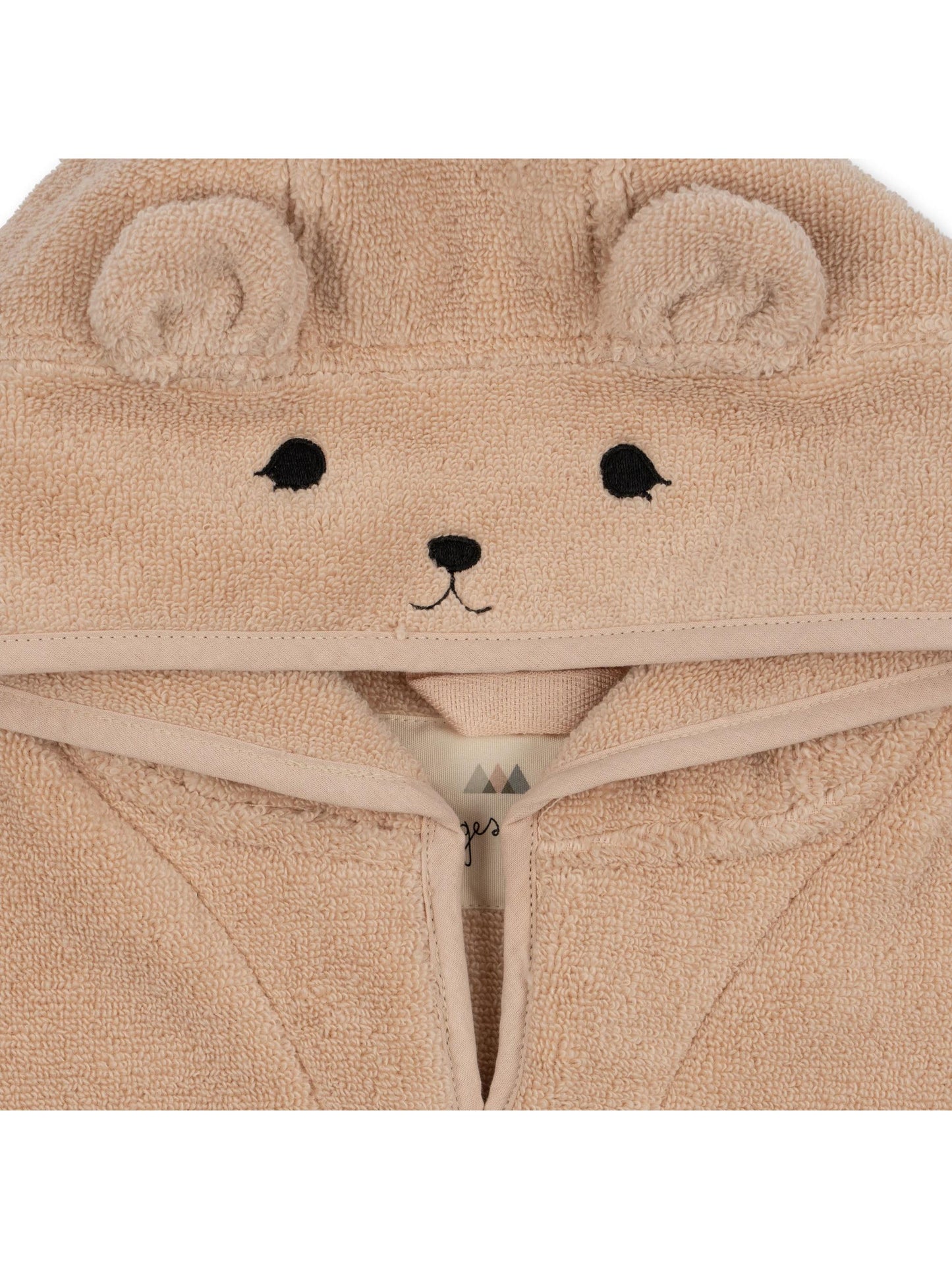 Terry Poncho Animal, Bear, Smoke Grey