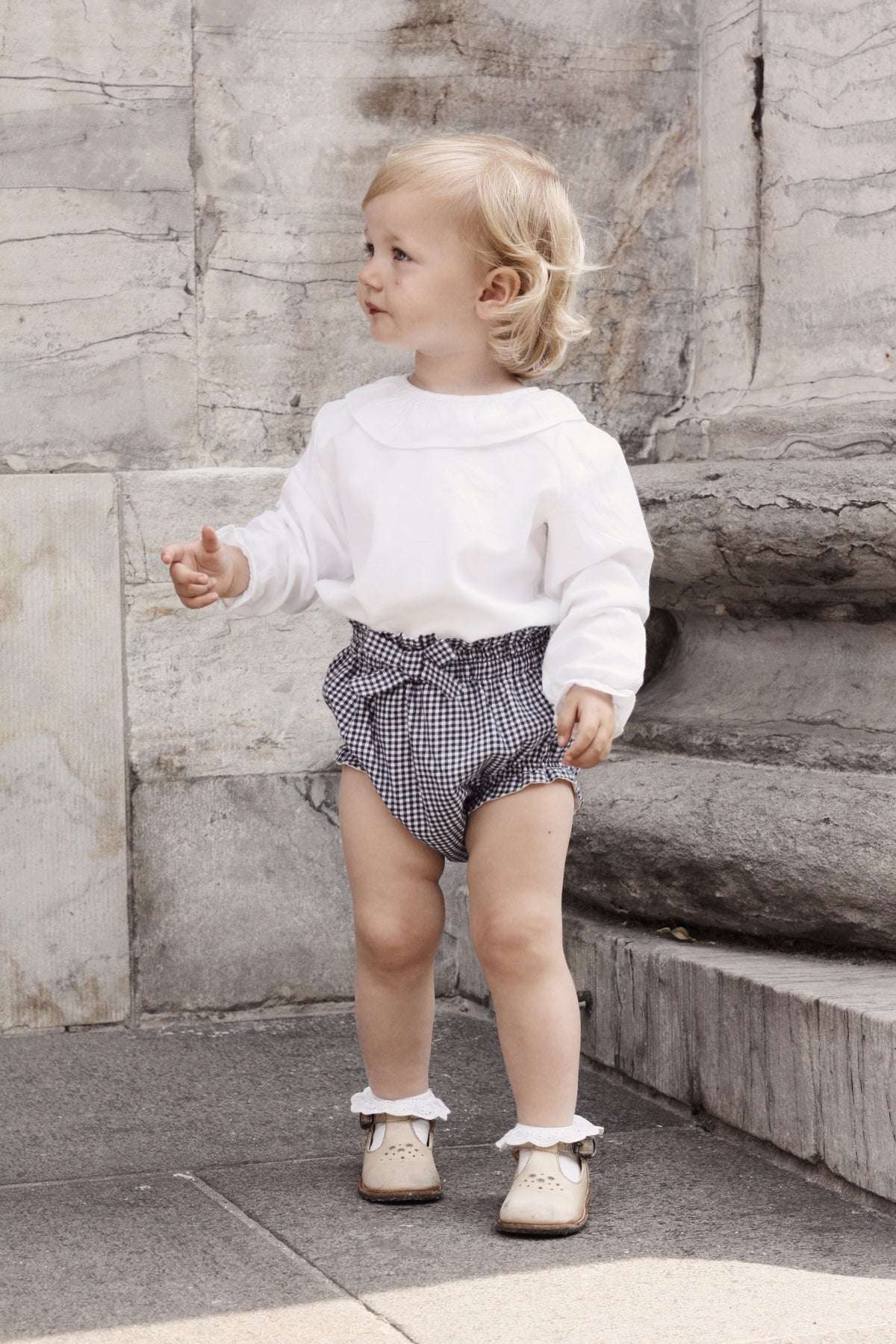 Shirt with Frill – White Cotton, Special Occasions