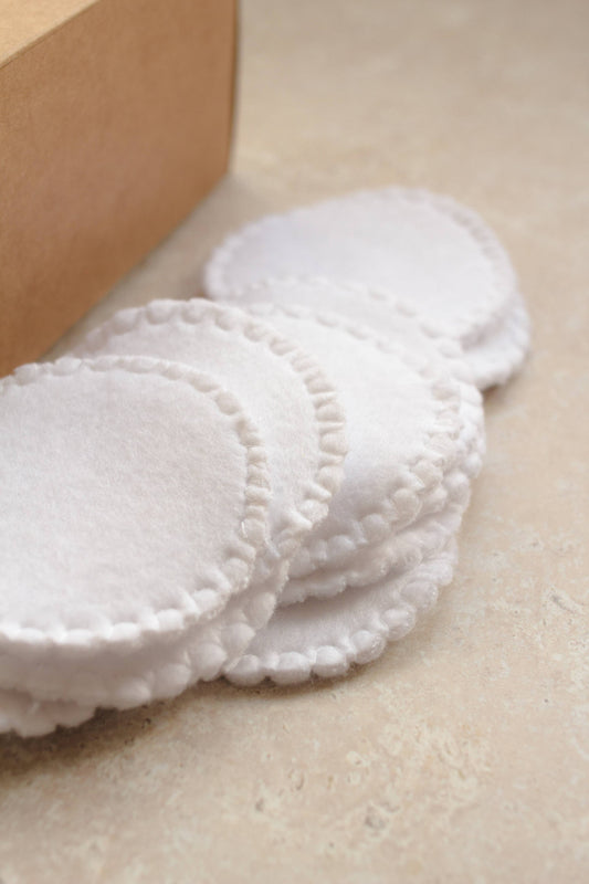 Organic Cotton Rounds, Natural White, Reusable