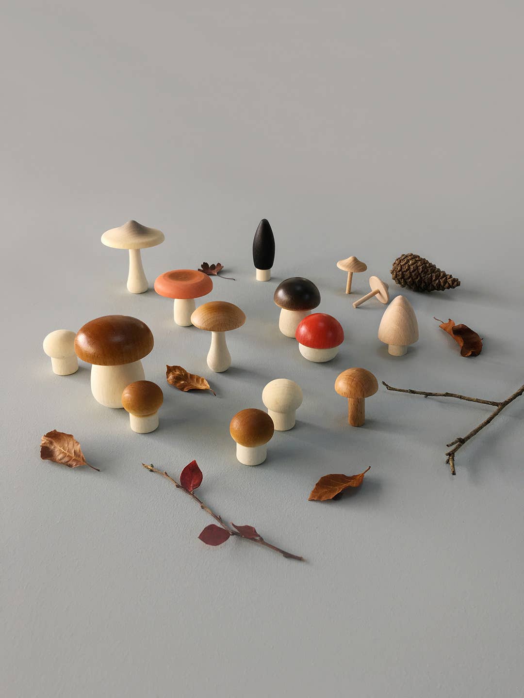 Forest Mushrooms Basket, Wooden Play Set