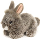 Angora Rabbit Plush, Lying, Gray, 18 cm, Super Soft & Recycled Filling