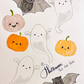 Halloween - papercutouts with bats, ghosts and pumpkins