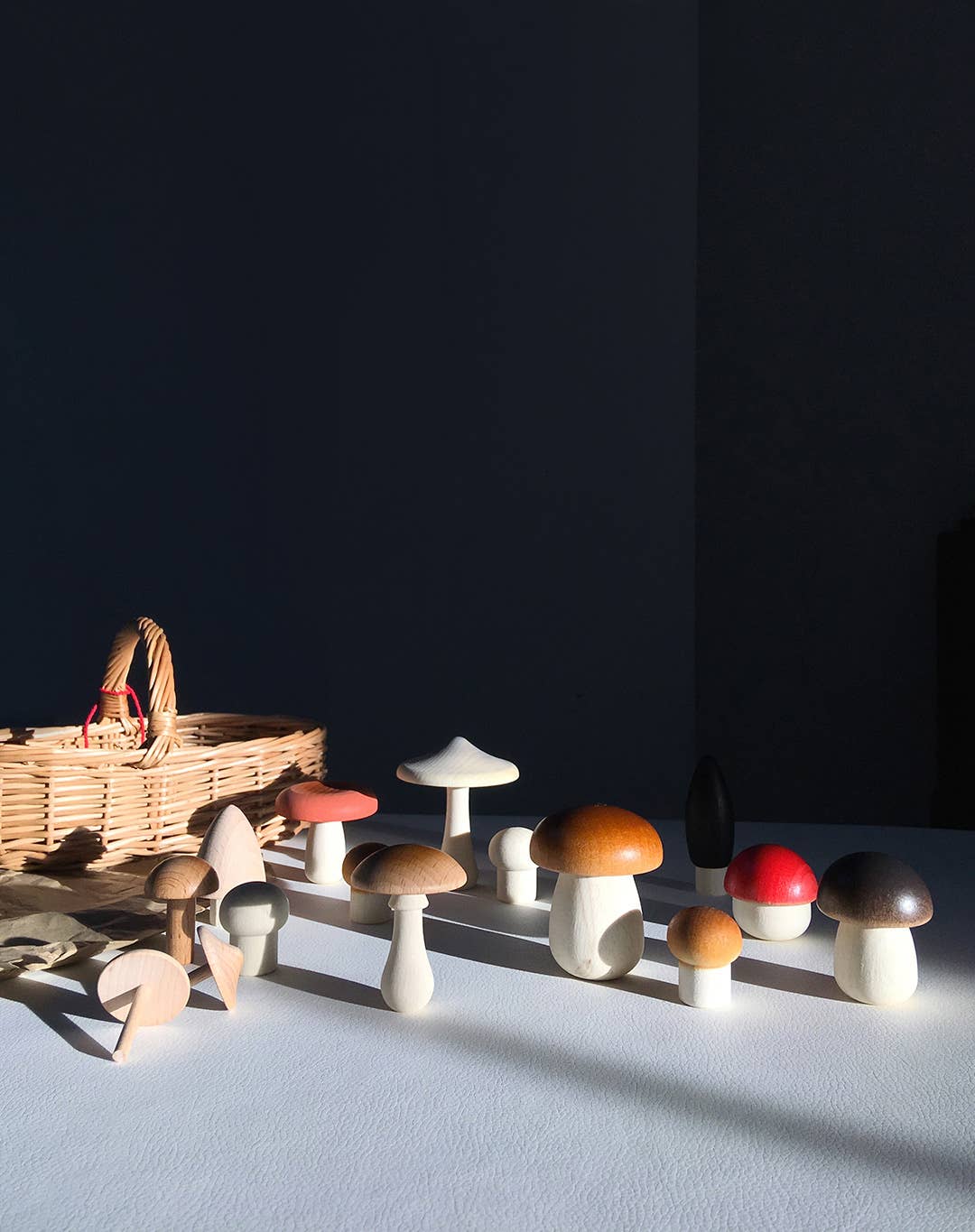 Forest Mushrooms Basket, Wooden Play Set