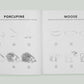 Mushrooms & Woodland Creatures: Kids How to Draw Book (fall)