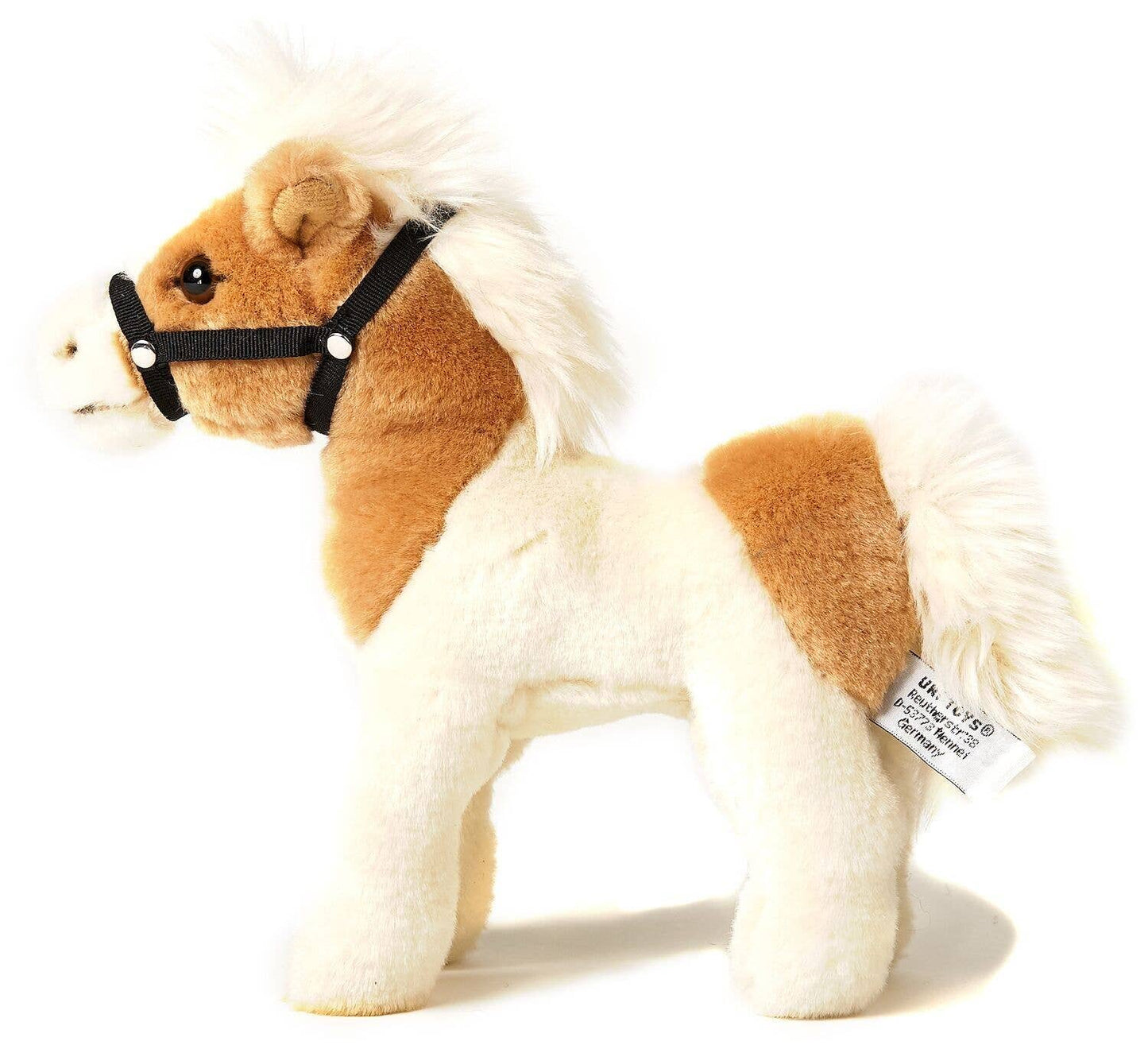 Horse cuddly toy, beige-white