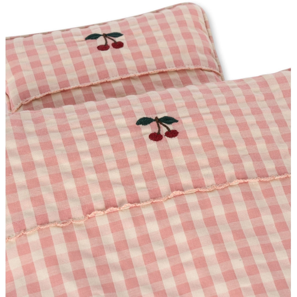 Doll Bedding, Powder Pink Check