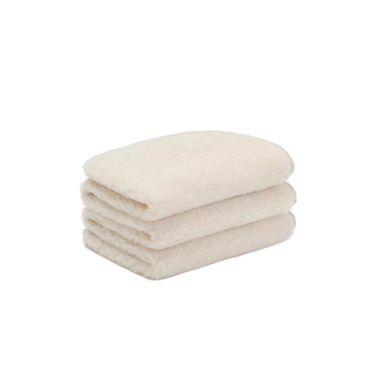 Wool Crib Blanket, Camel & Merino Wool, 60×120 cm – Creme
