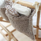 Bedside Organizer, Hanging Storage with Two Pockets, Cream or Taupe