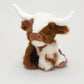 Texas Longhorn Highland Cream Brown Mini Soft Toy Cow, 11cm