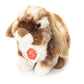 Bunny sitting dark brown white piqued 20 cm - plush toy -