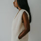 Adult Unisex Vest, Nila, Sand, 100% Natural Wool