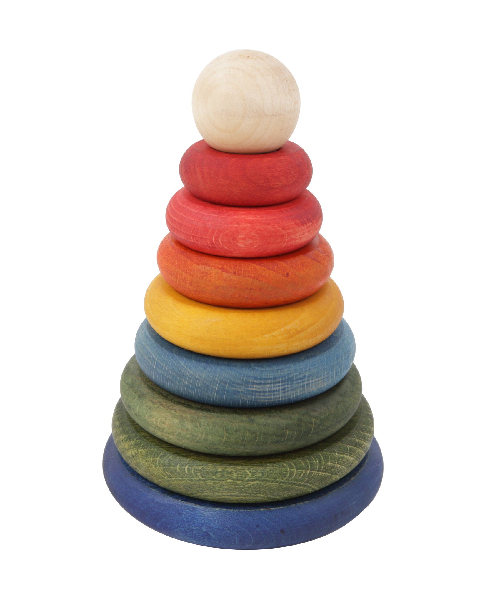 Rainbow Round Pyramid - Montessori Stacker