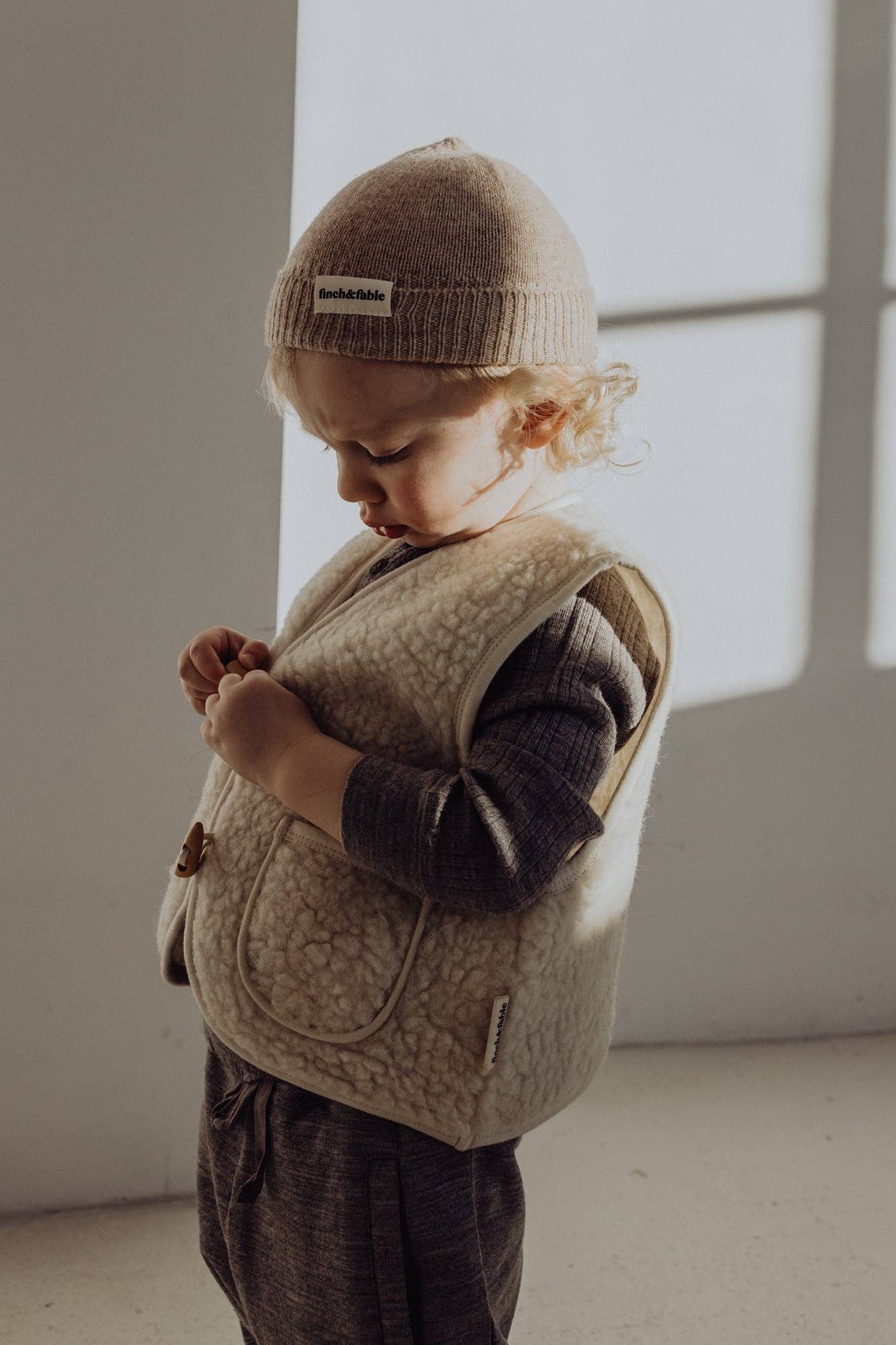 Wool Sherpa Vest - Milk