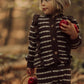 Alba Striped Knit Trousers, Brown, 100% Organic Cotton