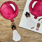 Cut-Out Balloon Girl, Mobile, Red