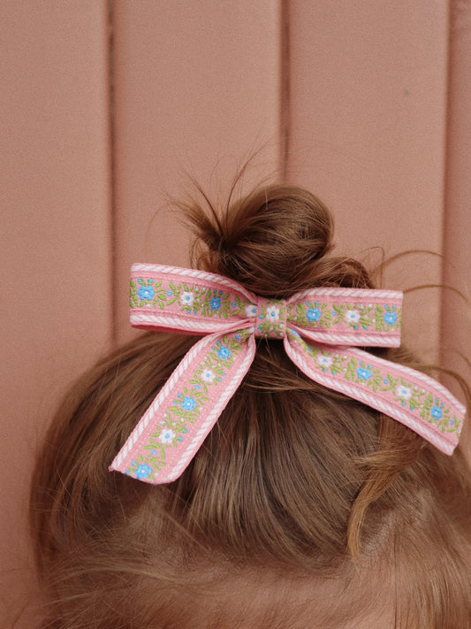 2 Pack Ribbon Bow Elastics, Sorbet