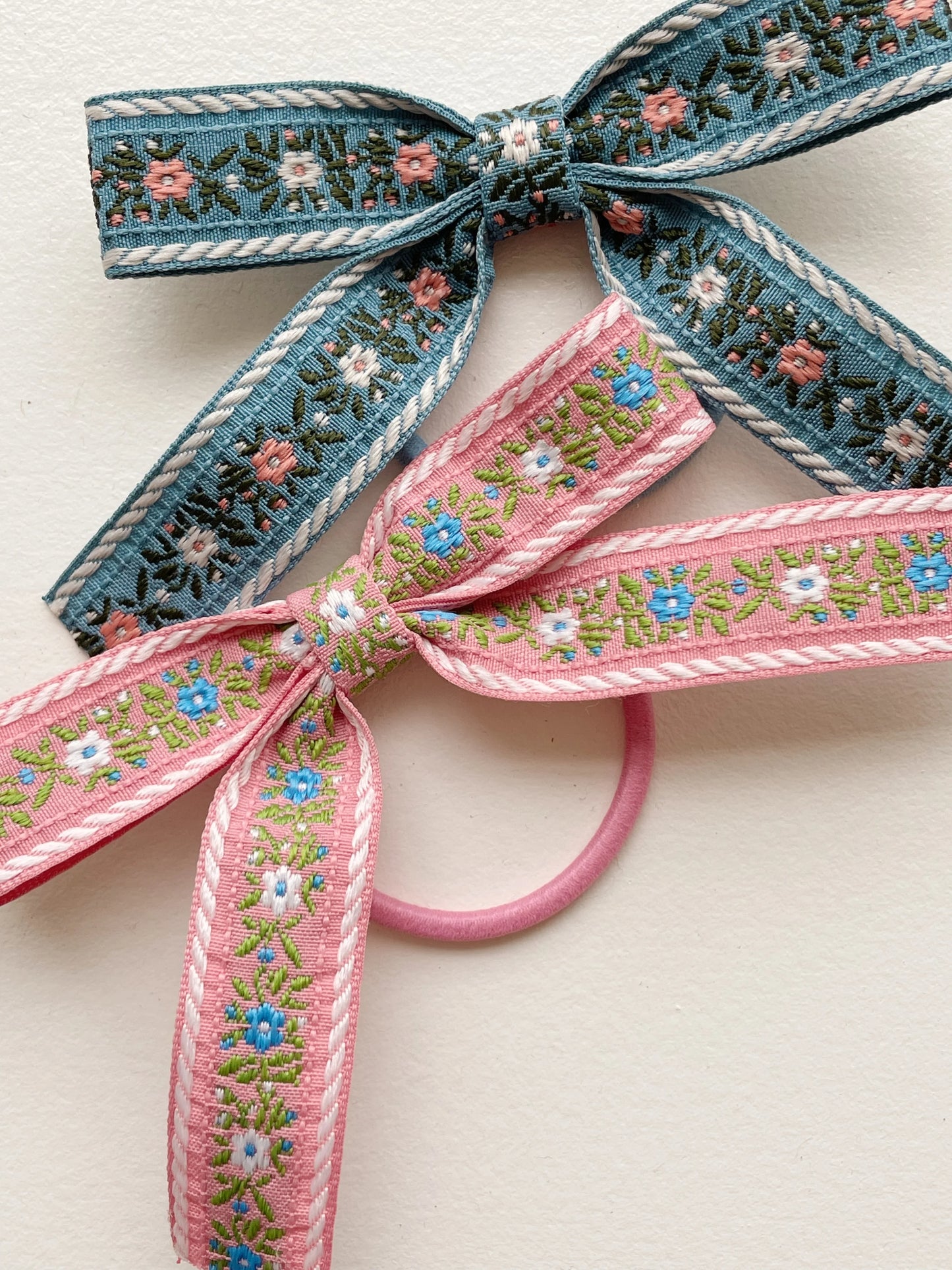 2 Pack Ribbon Bow Elastics, Sorbet