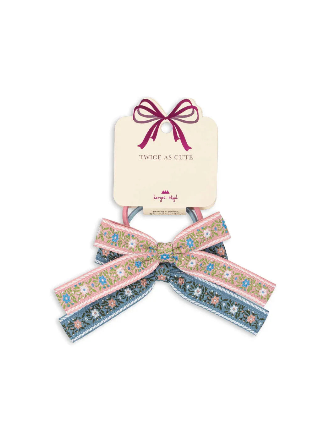 2 Pack Ribbon Bow Elastics, Sorbet