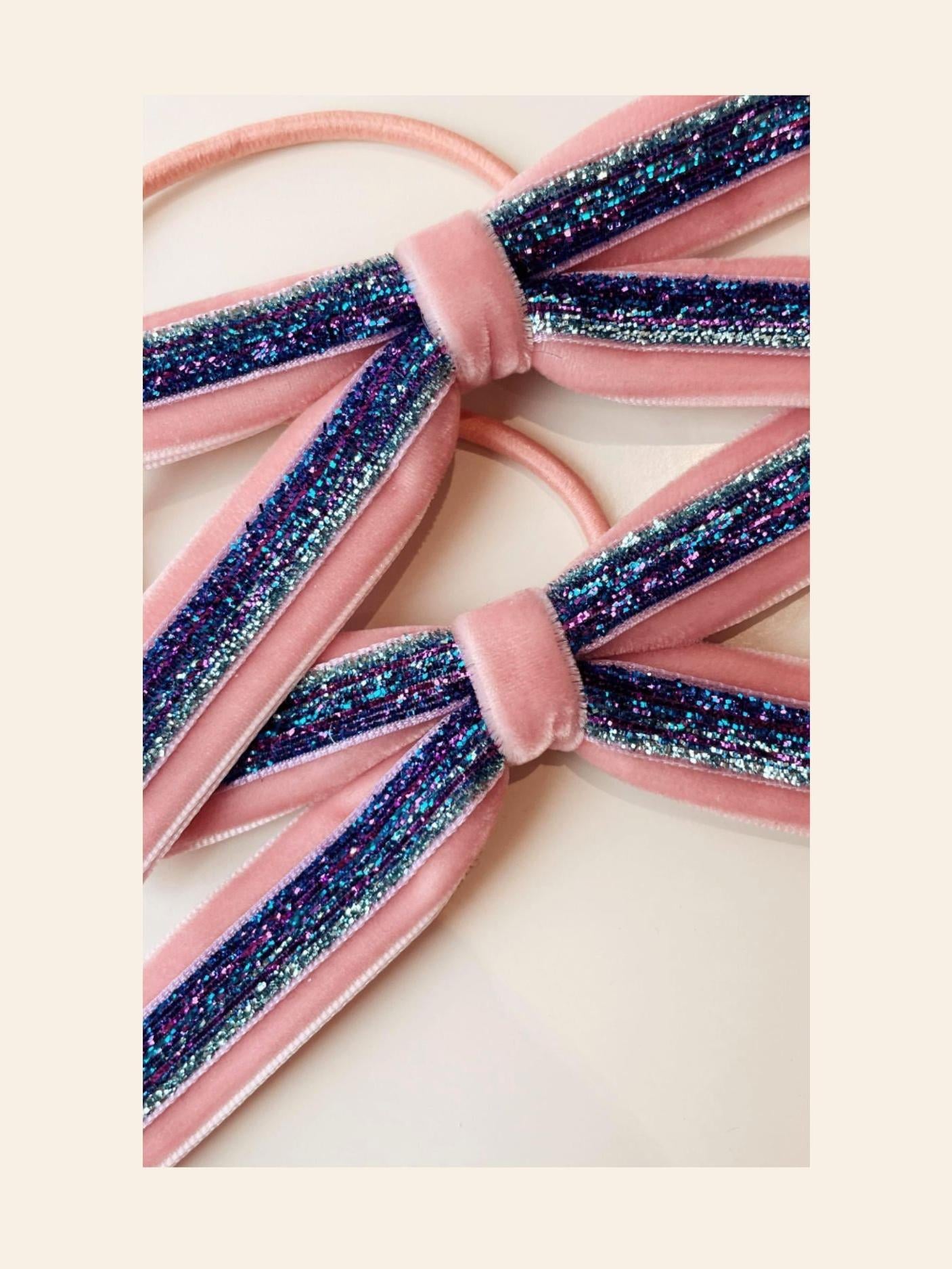 2-pack Velvet Bow Hair Elastic