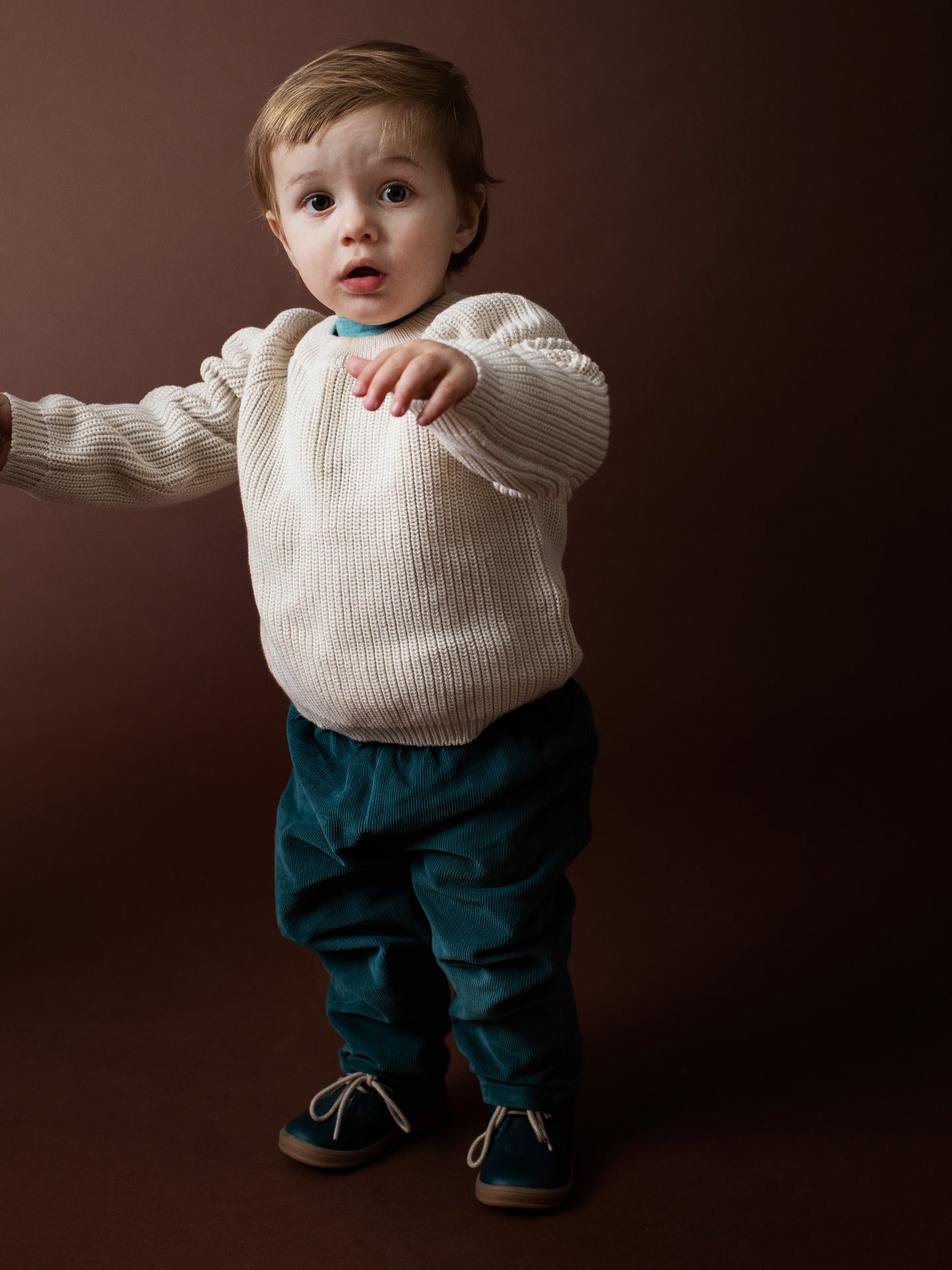 Patent Sweater, Creme, Organic & Gots