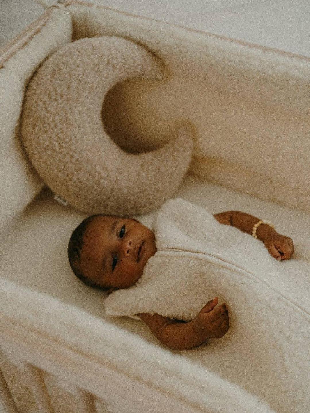 Baby Pillow, Coussin Lysor, Moon, Sand, 100% Natural Wool