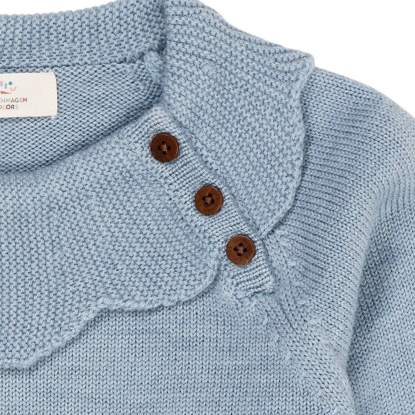 Copenhagen Colors,  Merino Marguriette Blouse, dusty blue