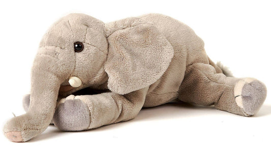 Elephant Plush, Lying, 27 cm, Super Soft & Recycled Filling
