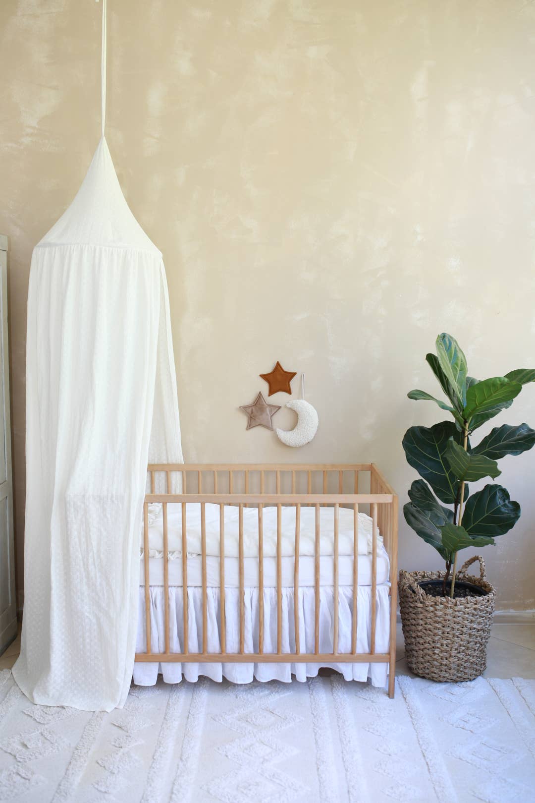 Wall Decoration, Teddy Moon, Cream