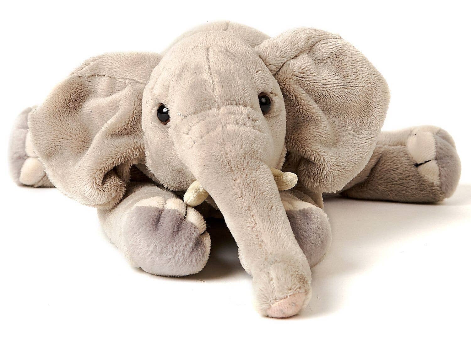 Elephant Plush, Lying, 27 cm, Super Soft & Recycled Filling
