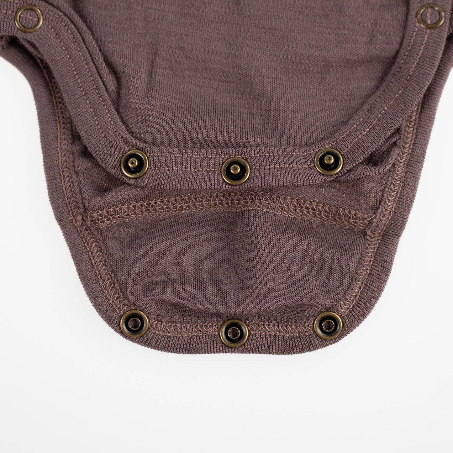Merino Wool Baby Wrap Bodysuit, Long Sleeve, Peppercorn