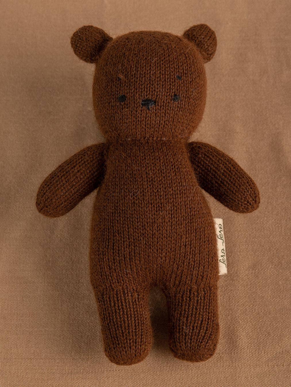 Alpaca Wool Teddy Bear, Handmade & Fairtrade