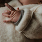 Merino Wool Fleece Newborn Jacket, Natural