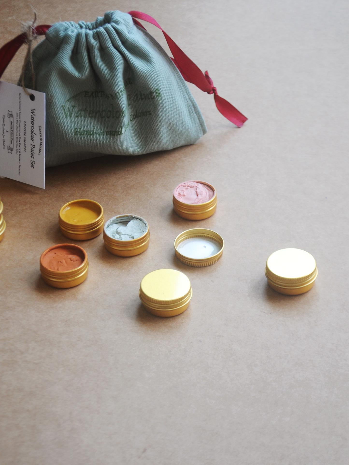 Kids’ Natural Earth & Mineral Pastel Watercolour Paint Set, 8 Colours