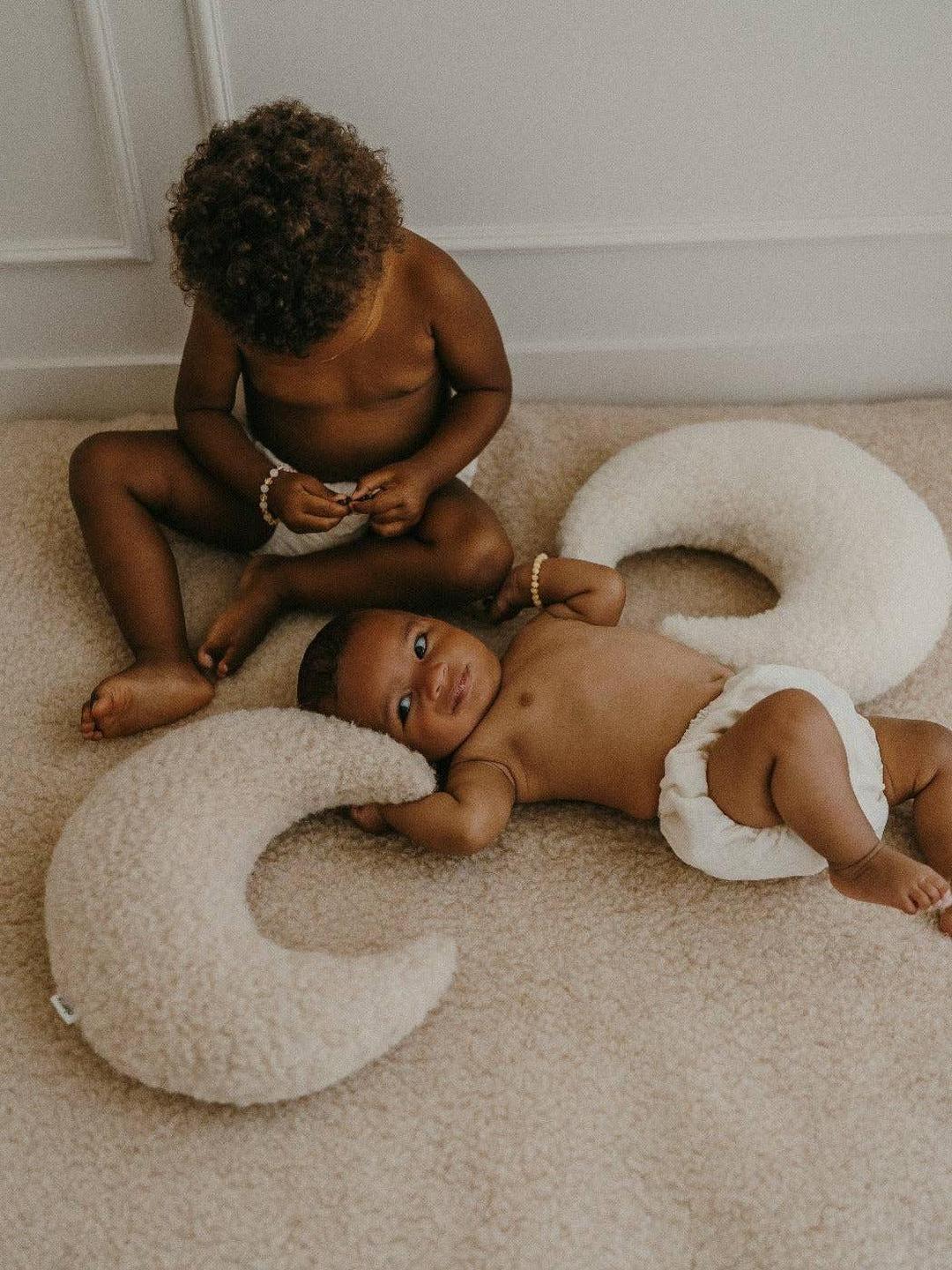 Baby Pillow, Coussin Lysor, Moon, Sand, 100% Natural Wool