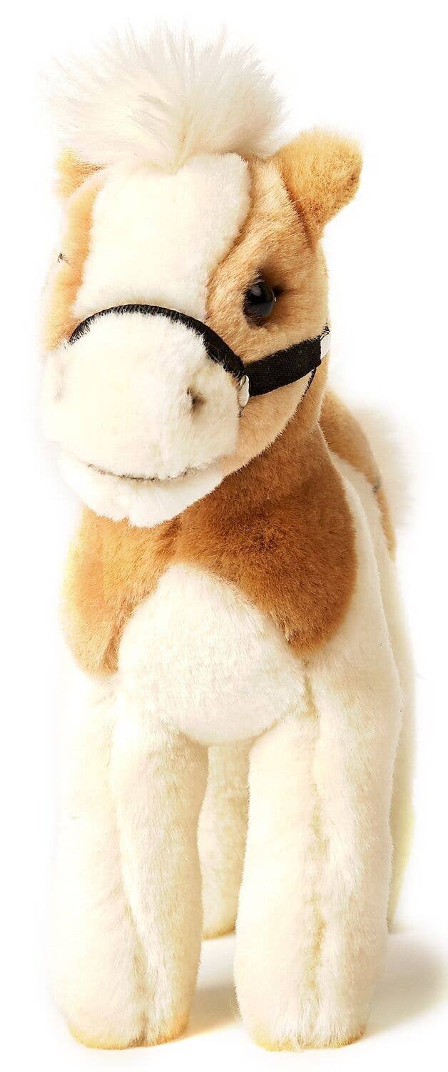 Horse cuddly toy, beige-white