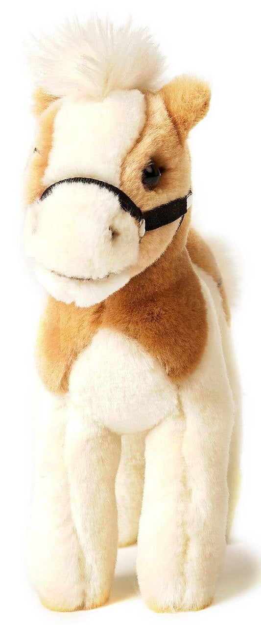 Horse cuddly toy, beige-white