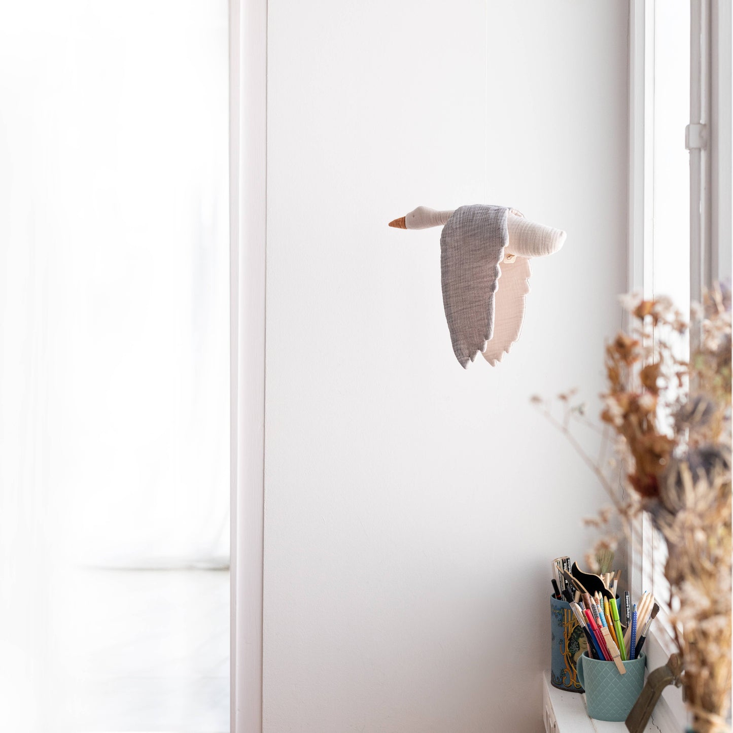 Fabric Bird - Grey