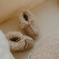 Baby Booties, Noly, Sand, 100% Natural Wool