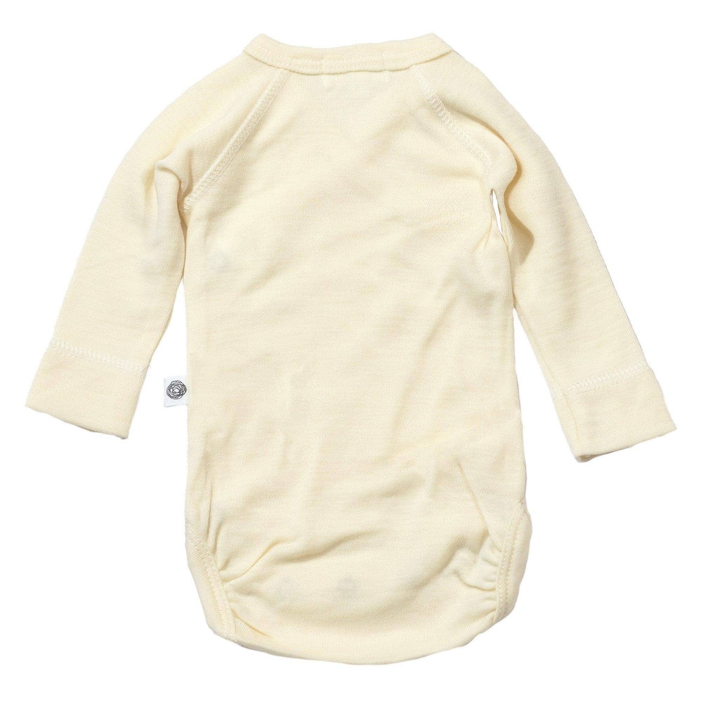 Wool Long Sleeve Wrap Body, Merino Wool, Natural