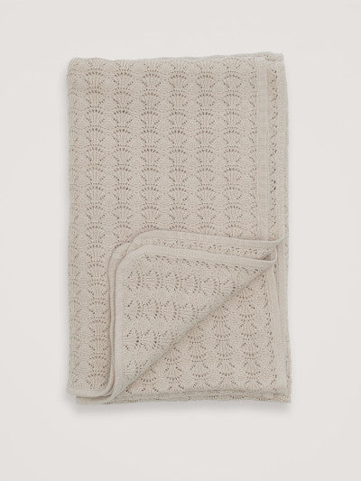 Serendipity, Cotton Throw, Oyster