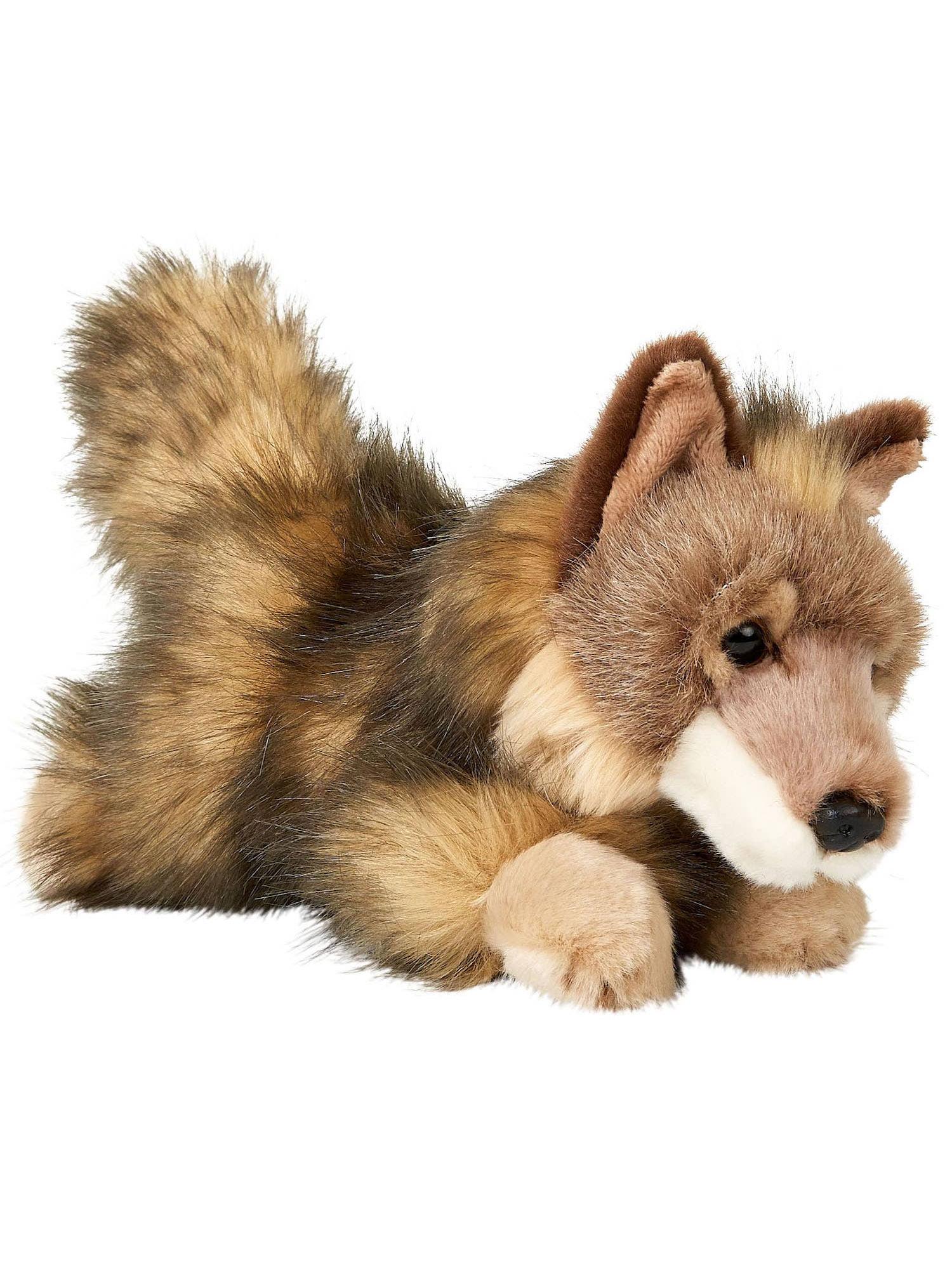 Wolf cub lying down - 24 cm (length)