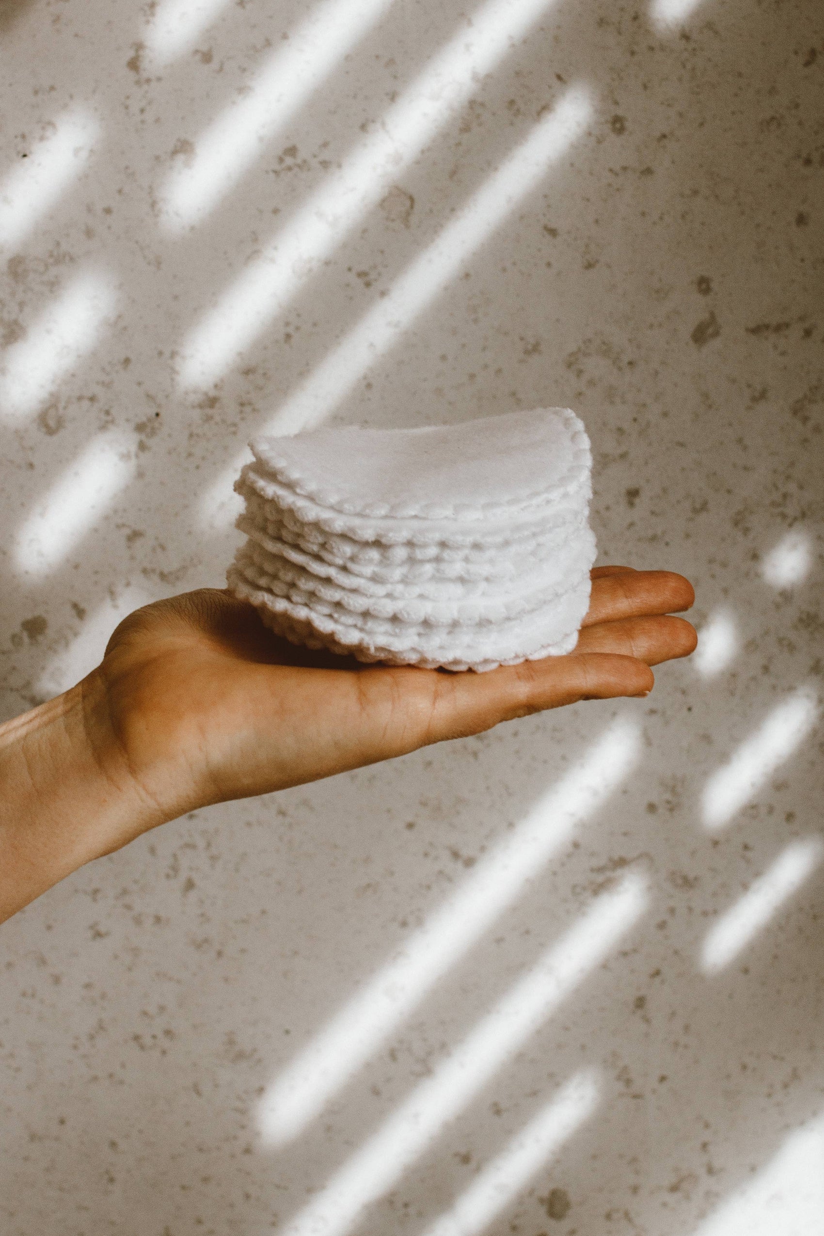 Organic Cotton Rounds, Natural White, Reusable