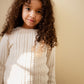 Cableknit Sweater, Creme, 100% Cotton
