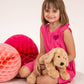 Schlenkerhund beige 40 cm - plush toy - stuffed animal