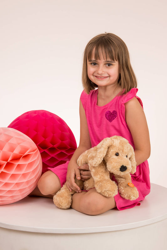 Schlenkerhund beige 40 cm - plush toy - stuffed animal