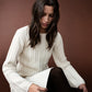 Organic Cotton Cableknitted Dress, Womens. Creme. 100% Organic Cotton