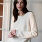 Patent Sweater, Womens, Creme. 100% Organic Cotton